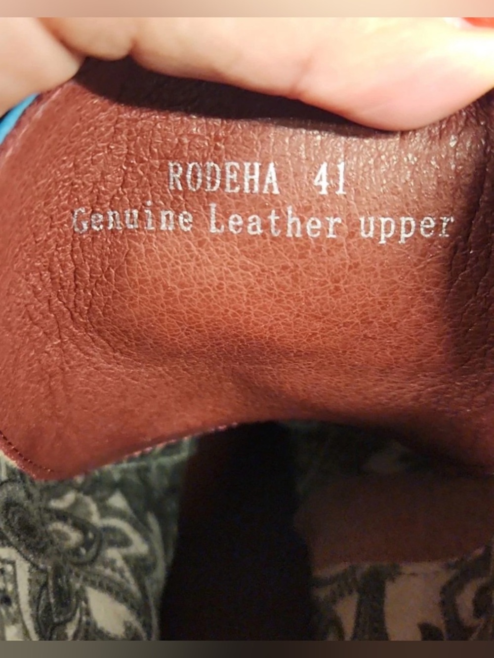 L'Artiste by Spring Step Rodeha Teal Leather Boots EUC - Size 41 (US 10) - Picture 14 of 15